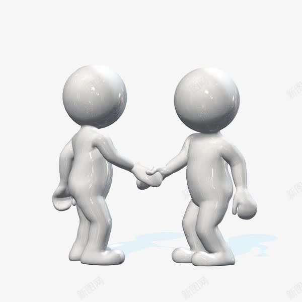 握手的两个3D人png免抠素材_新图网 https://ixintu.com 两个人握手 两只手 冰释前嫌 卡通 友好 合作 手 握手 礼貌 紧握 言和 达成协议