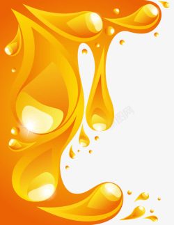 流动的橙汁蜂蜜高清图片