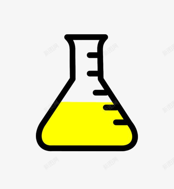 黄色实验杯png免抠素材_新图网 https://ixintu.com PNG图形 PNG装饰 实验杯 手绘 装饰 量杯 黄色