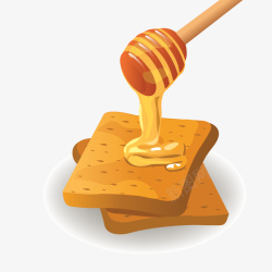 蜂蜜吐司卡通蜂蜜吐司食物矢量图高清图片