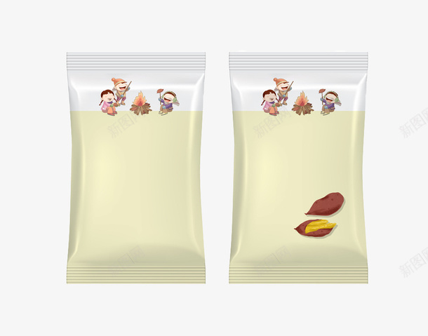 白色简洁食品包装袋png免抠素材_新图网 https://ixintu.com 写实 包装袋 实物 正反面 设计感 质感 食品包装袋 食物包装袋