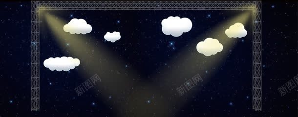 梦幻星空婚礼效果图背景bannerjpg设计背景_新图网 https://ixintu.com 梦幻星空婚礼效果图白云黑色