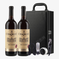 3瓶红酒装张裕金标干红葡萄酒高清图片