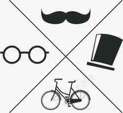 自行车标签男士小元素高清图片