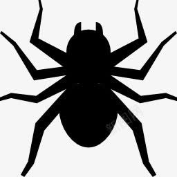 蜘蛛黑白万圣节图标图标
