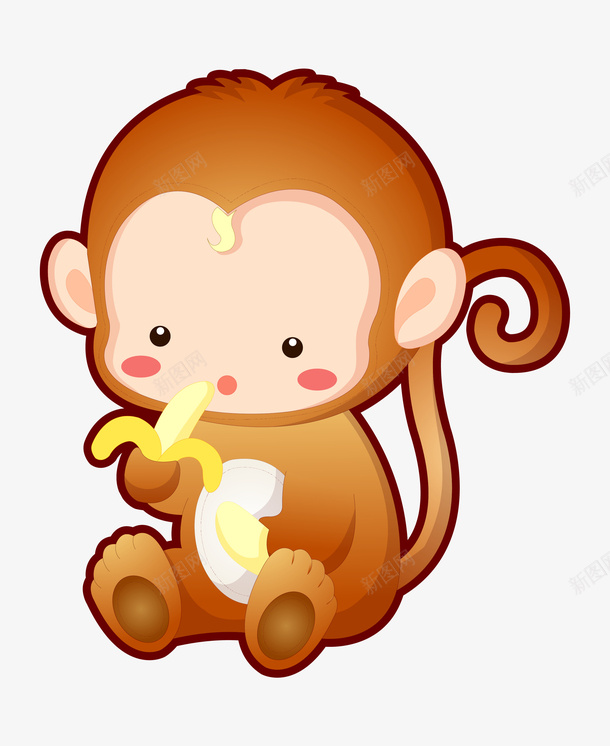 卡通可爱小动物装饰动物头像猴子png免抠素材_新图网 https://ixintu.com 动物可爱 卡通动物 小清新海报设计 手绘动物头像 猴子 萌萌哒的小动物 装饰卡通