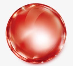 红色圆形玻璃球素材