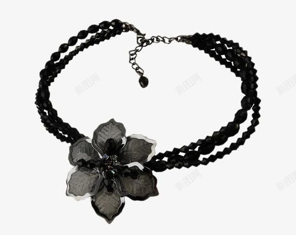 短款黑夜花朵颈链锁骨链png免抠素材_新图网 https://ixintu.com 产品实物 伶达饰品 包邮 欧美复古黑色诱惑项链 短款黑夜花朵颈链锁骨链女