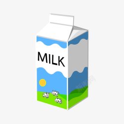 牛奶包装盒子素材