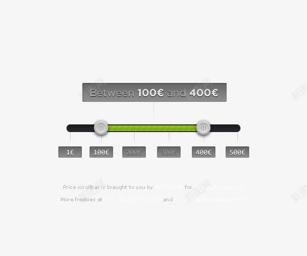 价格区间png免抠素材_新图网 https://ixintu.com 价格区间 开关 按钮 滑动条 灰色 界面 简洁