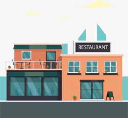 餐厅模型现代感大餐厅模型矢量图高清图片