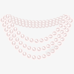 白珍珠珍珠首饰珠宝珍珠项链插画矢量图高清图片