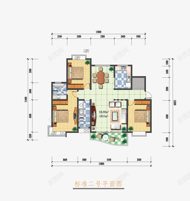 大气欧式户型图psd免抠素材_新图网 https://ixintu.com 厨房 大气 客厅 床 户型图 房产 房地产 欧式 沙发