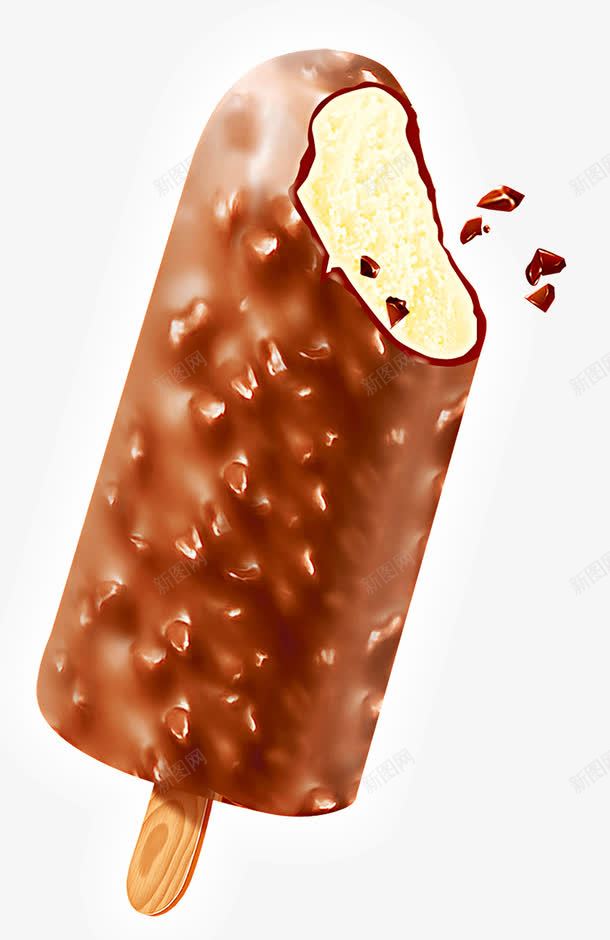 被咬了一口的冰淇淋png免抠素材_新图网 https://ixintu.com 冰棍 冰淇淋 巧克力冰棒