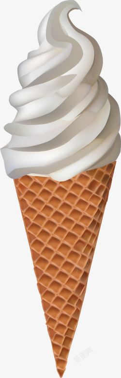 白色美味冰淇淋素材
