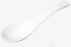 纯白色晶莹剔透的镁质强化瓷勺子素材