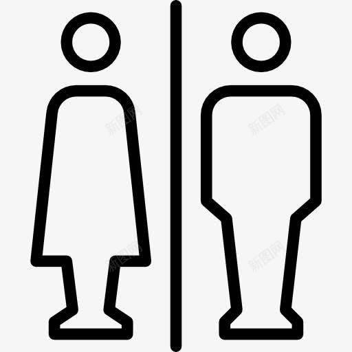 WC图标png_新图网 https://ixintu.com WC 信令 卫生间 厕所 地图和国旗 浴室 男女皆宜