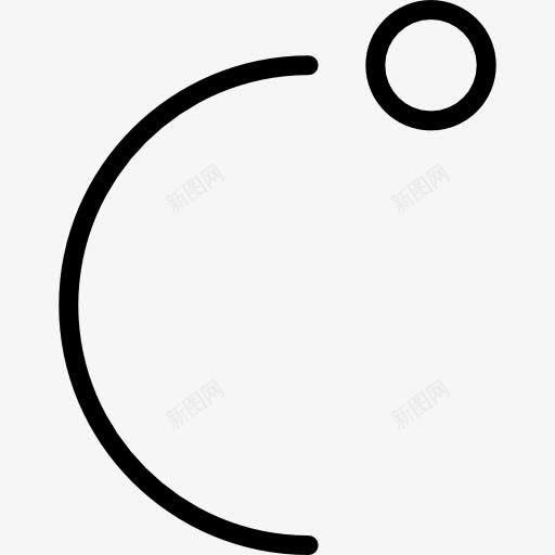 太阳或月亮呈半圆形的线图标png_新图网 https://ixintu.com 天气 太阳 拱 接口 月亮 符号 线 象征 路径