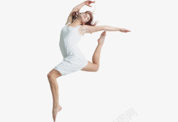 舞蹈服装一跃而起的芭蕾舞者高清图片