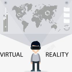 虚拟现实世界地图素材