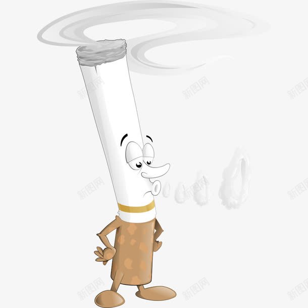 香烟卡通形象png免抠素材_新图网 https://ixintu.com 人物 卡通 抽烟 禁烟元素 香烟