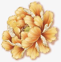 中秋节金色牡丹花朵素材