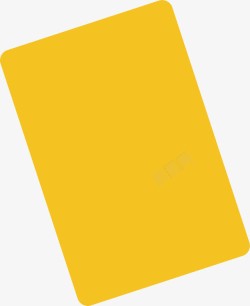 黄牌罚下手绘足球运动裁判黄牌图标素高清图片
