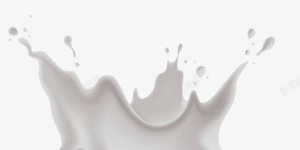 牛奶元素png免抠素材_新图网 https://ixintu.com 化妆品 广告 激情 白色 飞溅的牛奶