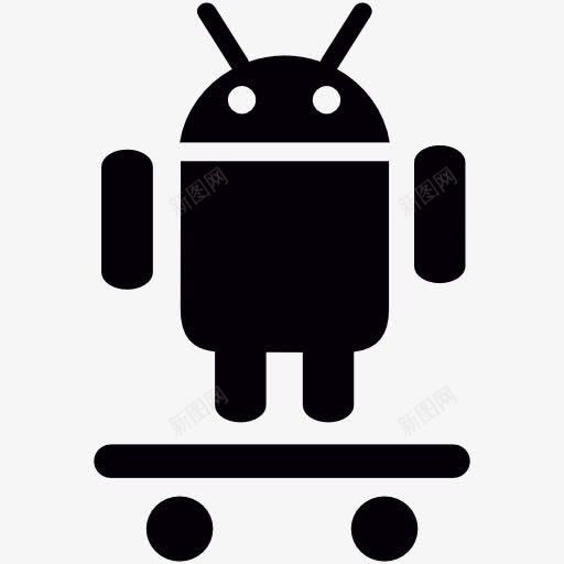 Android在滑板图标png_新图网 https://ixintu.com 形状 操作系统 溜冰 滑冰 硬件 软件