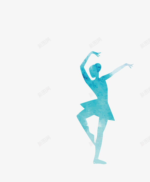 跳芭蕾舞的女孩png免抠素材_新图网 https://ixintu.com 剪纸 唯美 女孩 舞蹈 芭蕾舞 蓝色