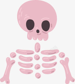 人形图案粉色骨架骨头高清图片