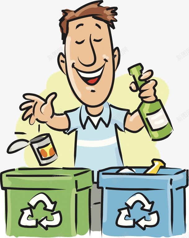 分类回收垃圾桶png免抠素材_新图网 https://ixintu.com 不要乱丢垃圾 丢垃圾 分类回收 垃圾桶 插画