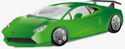 绿色的跑车绿色手绘兰博基尼矢量图高清图片