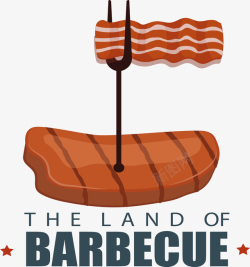 标志标贴卡通烤肉平面烧烤图标高清图片