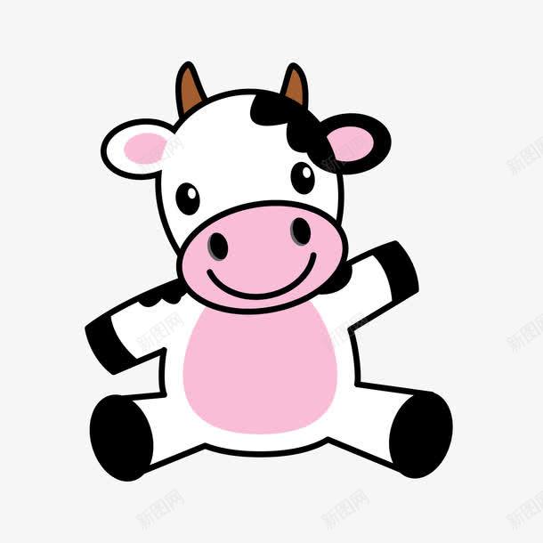 卡通奶牛矢量图ai免抠素材_新图网 https://ixintu.com 卡通 可爱 奶牛 家畜 牛奶 矢量图 黑白 黑白牛