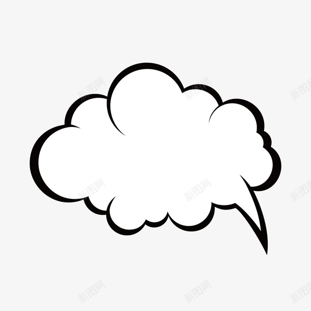 手绘白云图标png_新图网 https://ixintu.com 对话框 对话框简笔画 手绘 白云 简笔画五官素材 素材