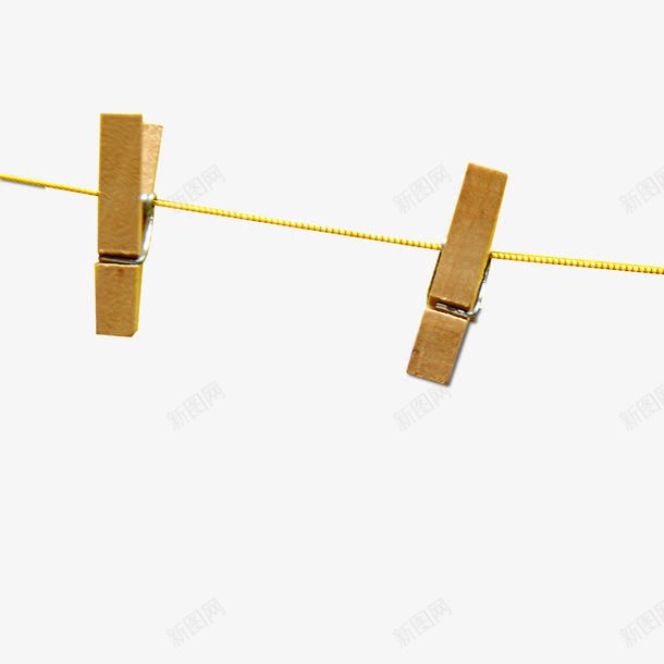 两个挂在绳子上的夹子psd免抠素材_新图网 https://ixintu.com 夹子 纸夹 线 绳