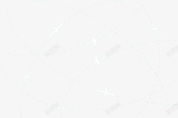 白色飞机飞行航道png免抠素材_新图网 https://ixintu.com 手绘 白色 空运 航空 飞机 飞行航道
