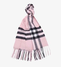条纹围巾粉色格子条纹围巾高清图片