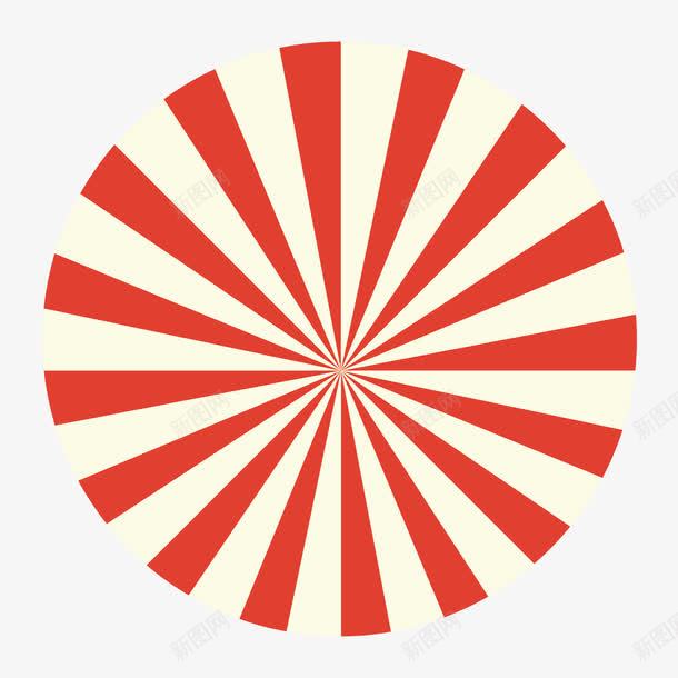 红色马戏团装饰图案png免抠素材_新图网 https://ixintu.com 圆形 放射图案 红白相间 马戏团元素