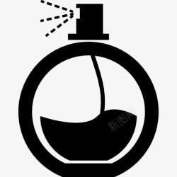 时尚香水瓶香水喷雾容器图标高清图片