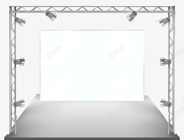 白色简洁展台png免抠素材_新图网 https://ixintu.com 屏幕 展台 展览 材质 照明 白色 白色展台 简洁 设计