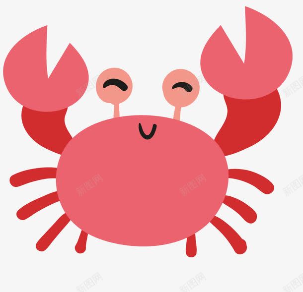 可爱螃蟹png免抠素材_新图网 https://ixintu.com 动物 卡通 卡通红色螃蟹素材 小螃蟹 红色 飞天资源论坛