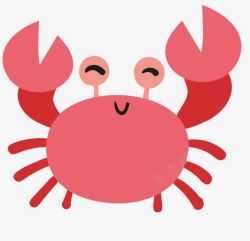 红色论坛背景可爱螃蟹高清图片