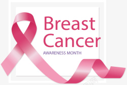 乳腺癌精美粉红色的丝带高清图片