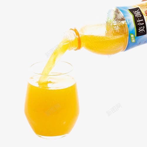 倒进杯子的橙汁png免抠素材_新图网 https://ixintu.com 果粒橙 橙汁 水果汁 维生素饮料 美汁源果粒橙