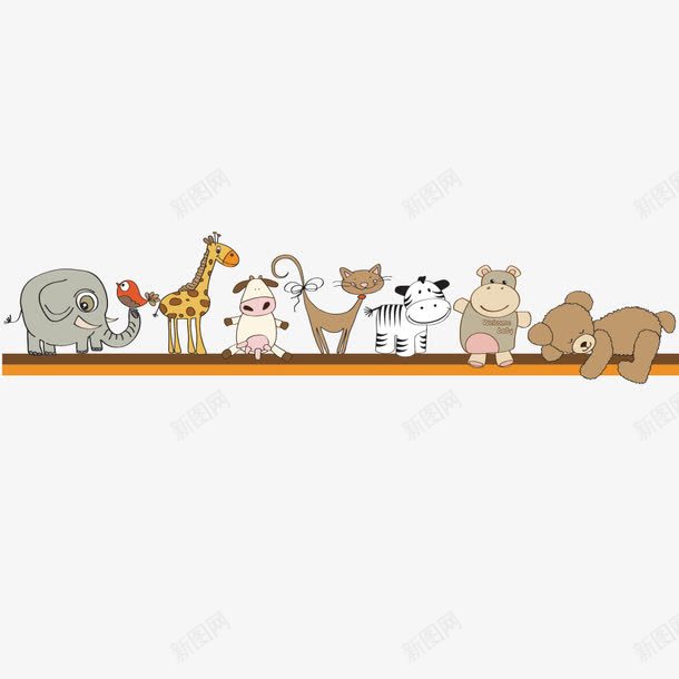 一排玩具png免抠素材_新图网 https://ixintu.com 创意卡通 创意玩具 动物玩具 卡通 可爱卡通 可爱卡通图片 可爱玩具 大象 摆设