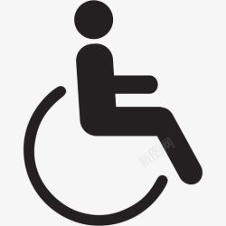访问残疾禁用禁用障碍的人轮椅设素材