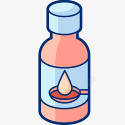 口服液瓶子一瓶感冒药插画矢量图高清图片
