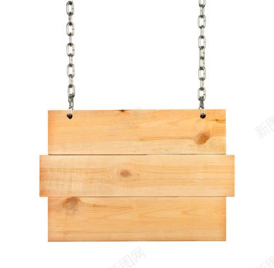 铁链与木板吊牌背景